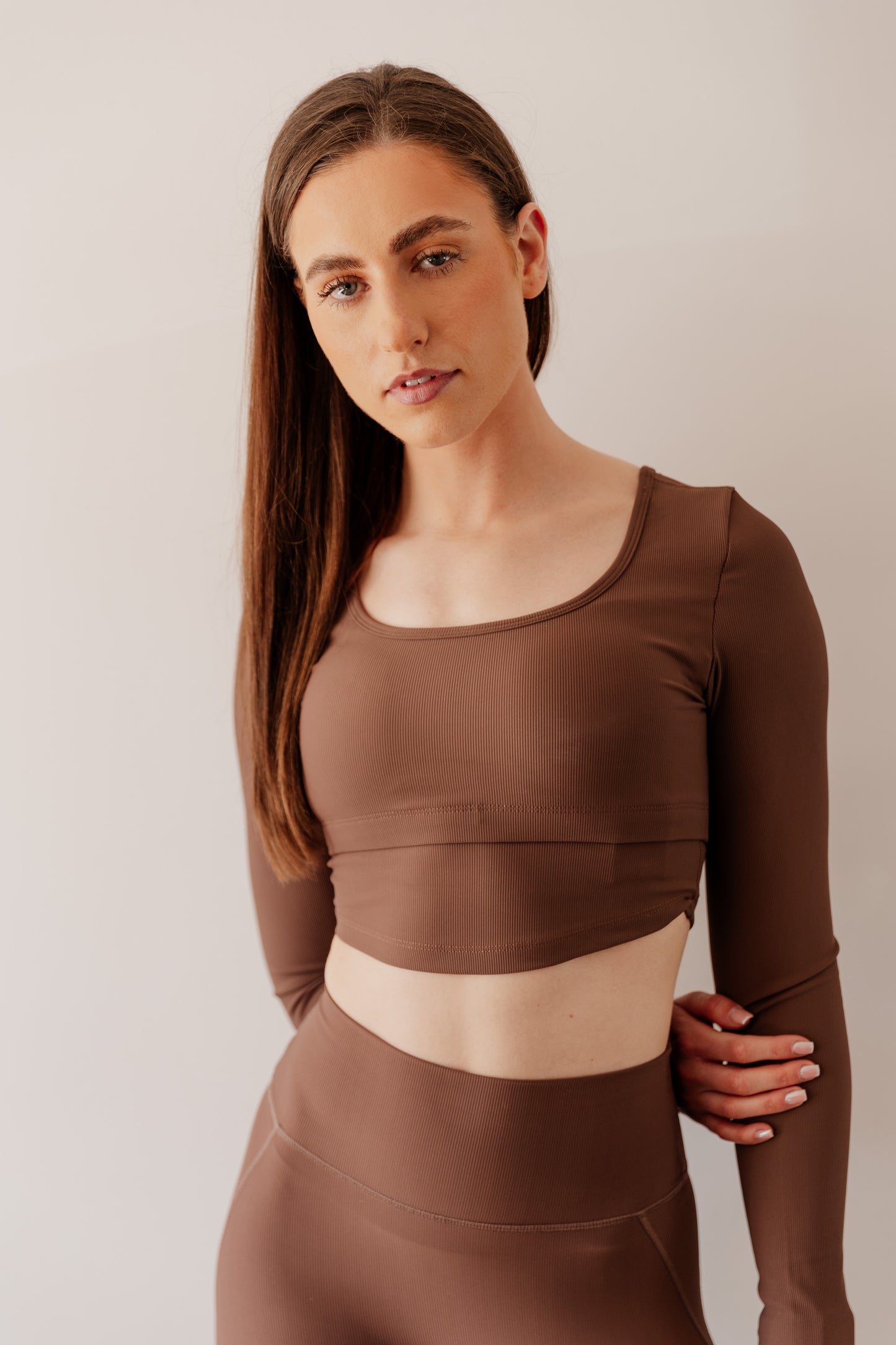 Signature Ribbed Long Sleeved Top