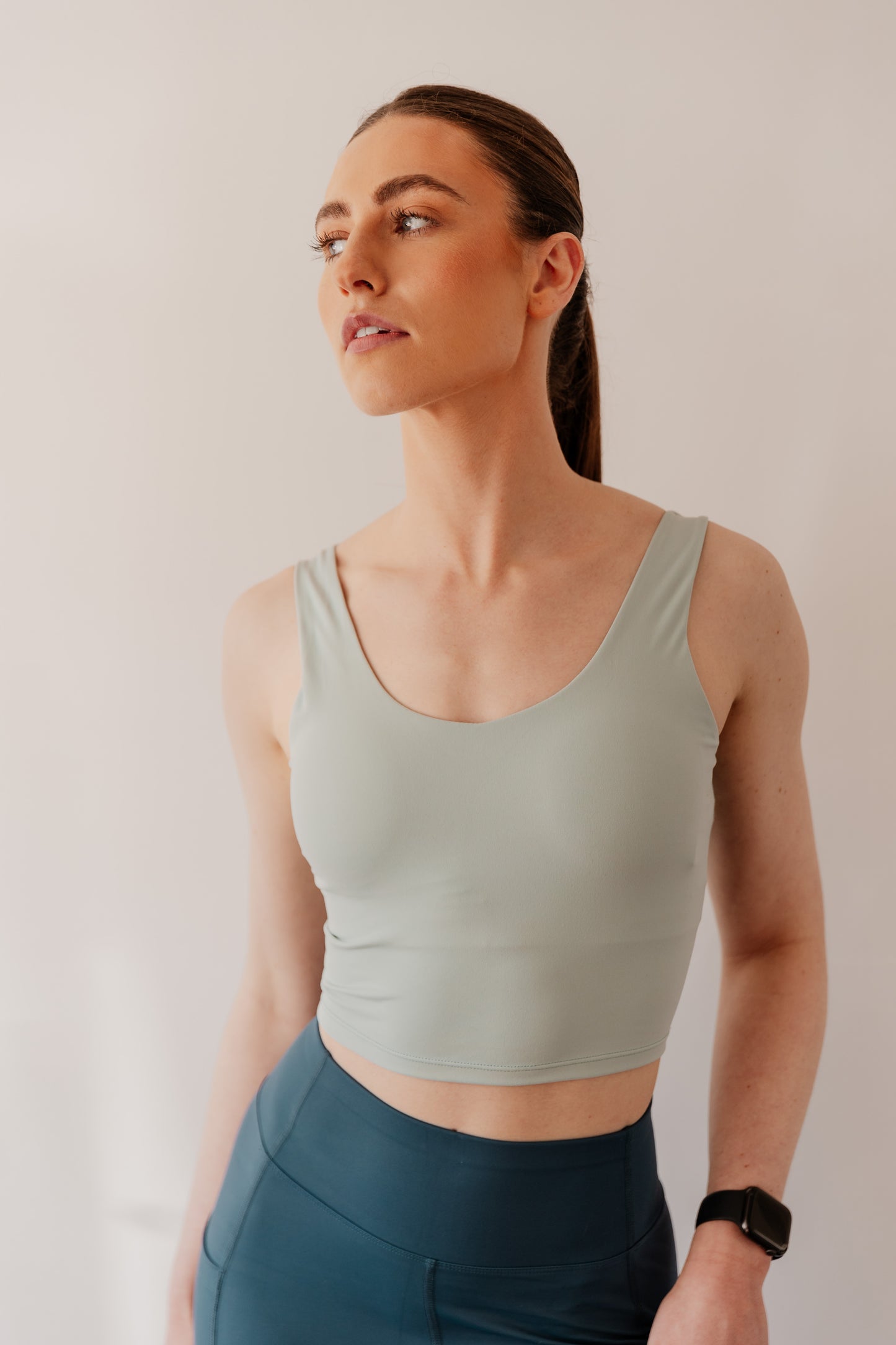 Cropped Super Soft Vest - Apple