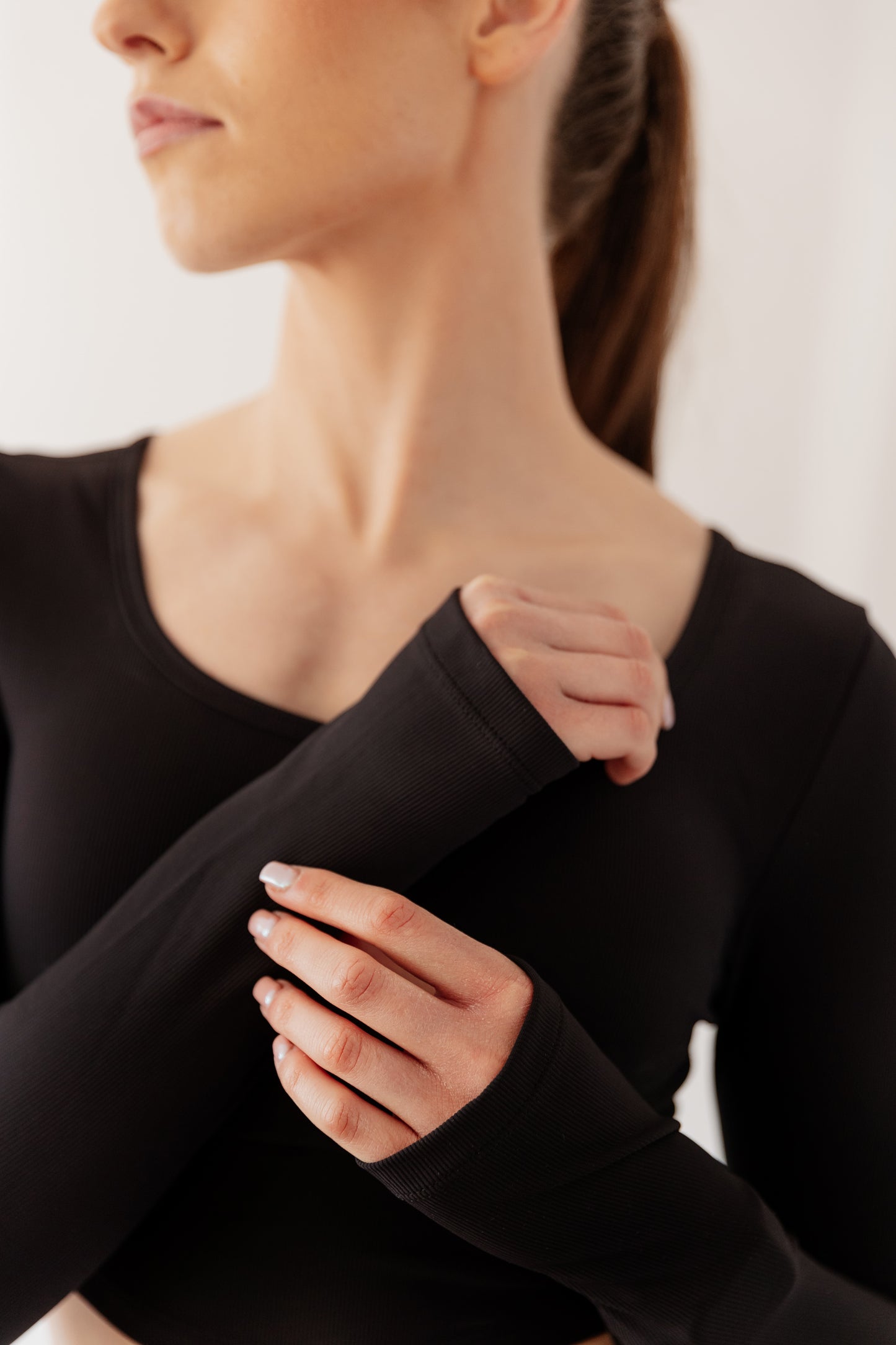 Signature Ribbed Long Sleeved Top