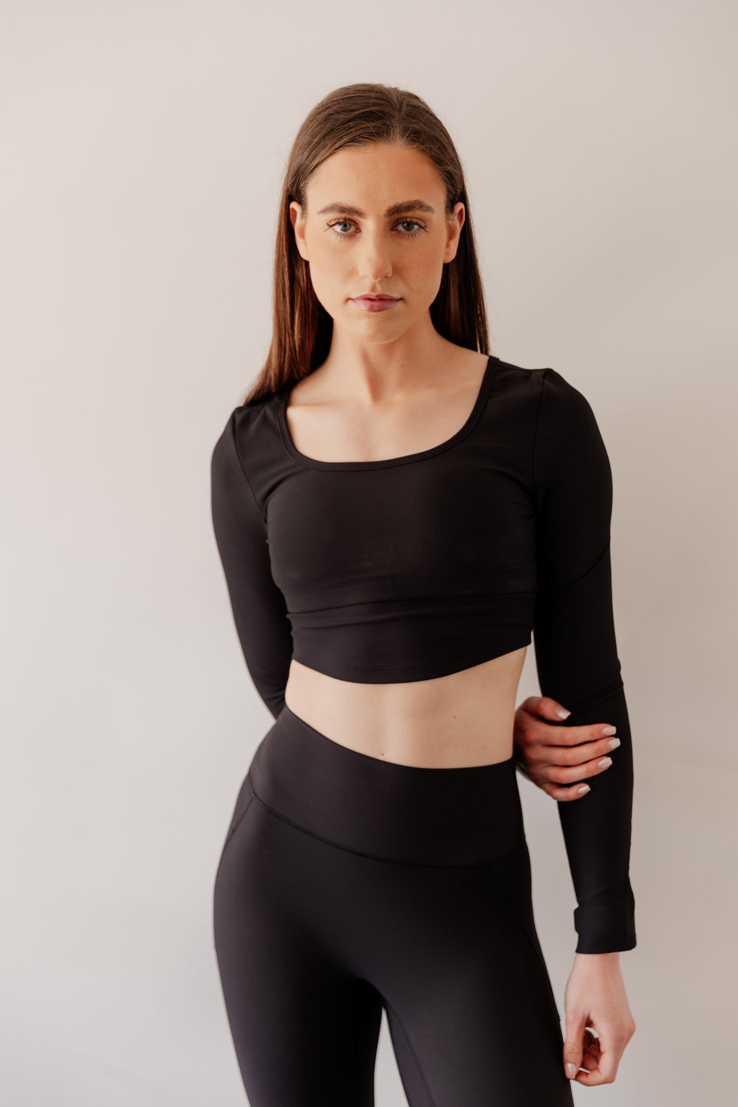 Signature Ribbed Long Sleeved Top