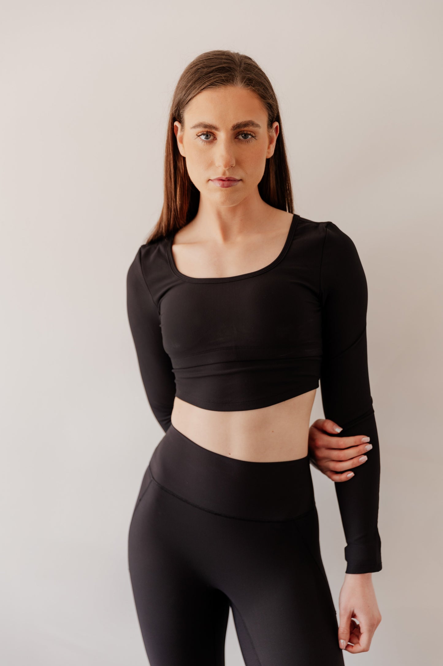 Signature Ribbed Long Sleeved Top