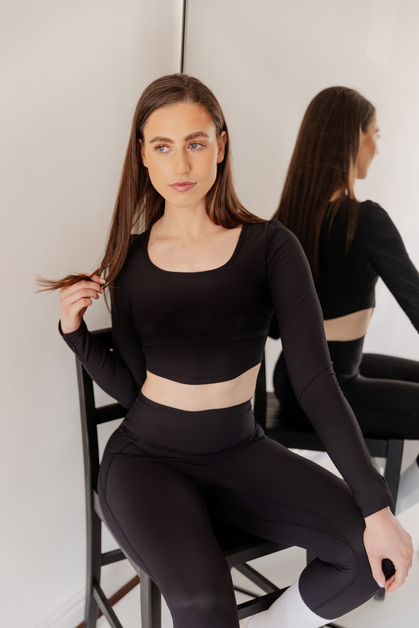 Signature Ribbed Long Sleeved Top